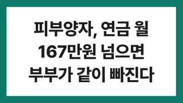 건강보험 피부양자 자격 표지: 피부양자, 연금 월 167만원 넘으면 부부가 같이 빠진다